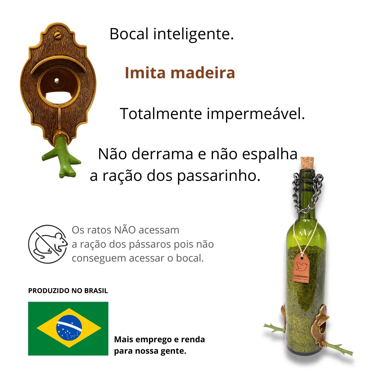 Kit 4 Comedouros Pássaros | Vinhos